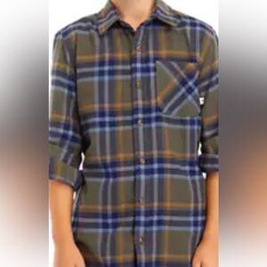 NWT Ocean + Coast Boys Flannel Plaid Button-Up Shirt XL